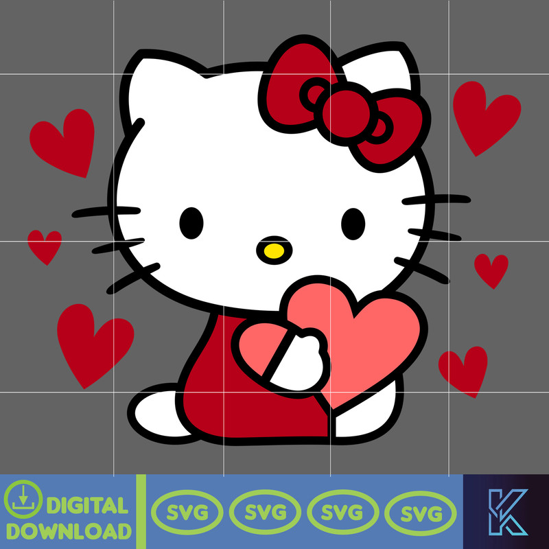 Hello Cats Valentine Svg, Valentines Day Kitty Svg Svg, Kawaii Kitty Svg, Valentines Day Svg (3).jpg