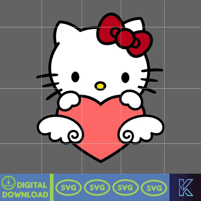 Hello Cats Valentine Svg, Valentines Day Kitty Svg Svg, Kawaii Kitty Svg, Valentines Day Svg (4).jpg