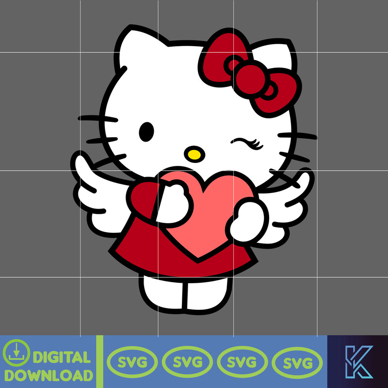 Hello Cats Valentine Svg, Valentines Day Kitty Svg Svg, Kawaii Kitty Svg, Valentines Day Svg (7).jpg