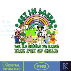 get in loser png, happy st patrick's day png, cartoon st patrick's day, saint patrick's day, feeling lucky