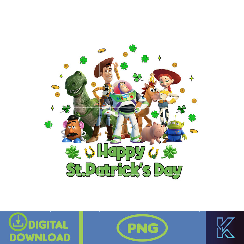 Cartoon Patricks Day, Happy St Patrick's Day Png, Cartoon St Patrick's Day, Saint Patrick's Day, Feeling Lucky, Mouse and Friend (17).jpg