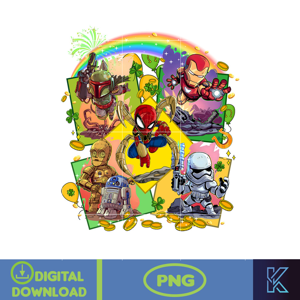 Cartoon Patricks Day, Happy St Patrick's Day Png, Cartoon St Patrick's Day, Saint Patrick's Day, Feeling Lucky, Mouse and Friend (31).jpg