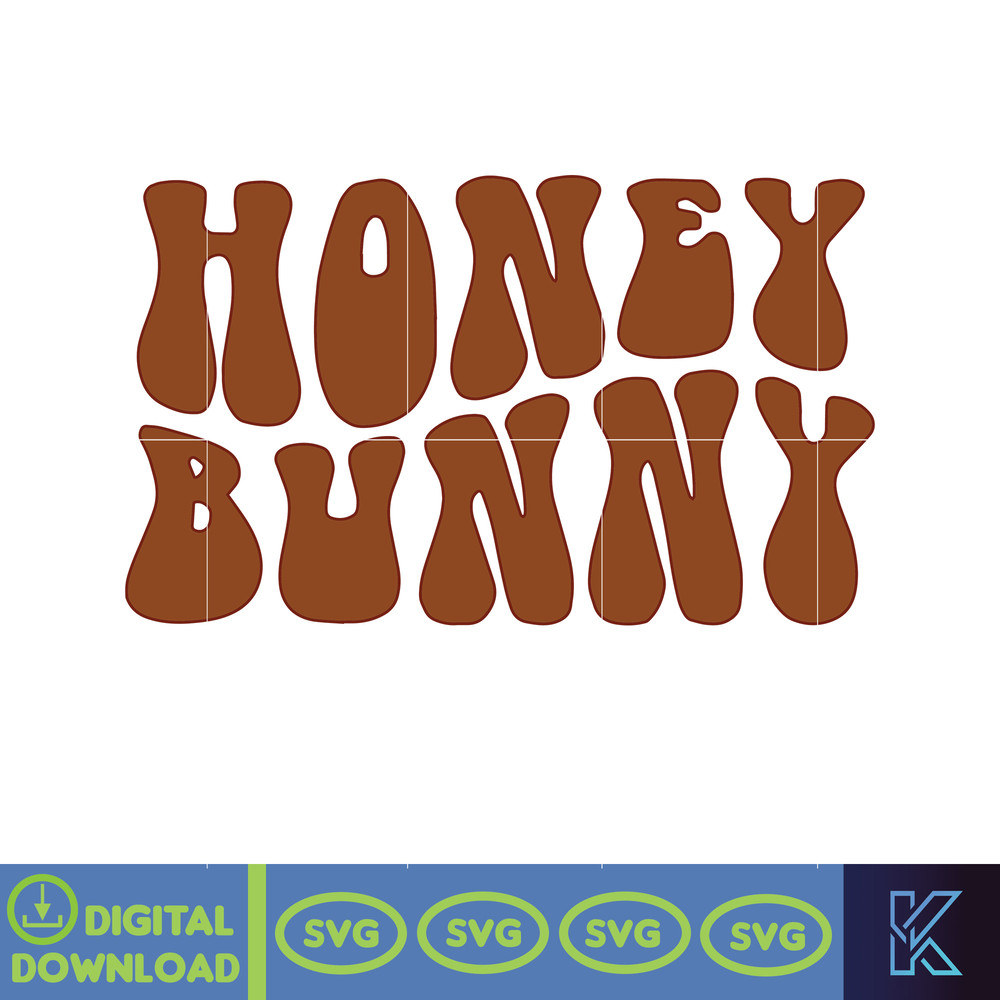 Honey Bunny Svg, Retro Easter Toddler Pullover, Vintage Natural Kids Crew Neck.jpg