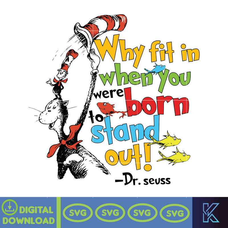Why Fit In When You Were Born To Stand Out Svg, Autism Awareness Svg, Read Across America Day Svg, Autism Month Svg, Reading Books Svg.jpg