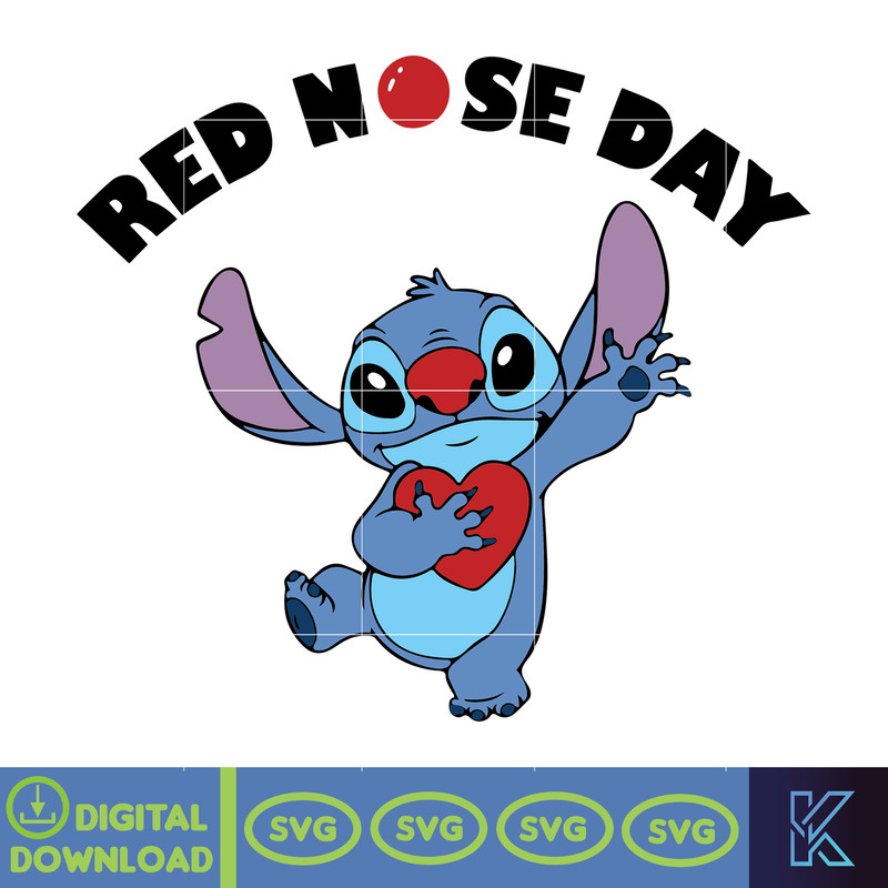 Friend Cartoon Red Nose Day Svg, Chibi Cute Cartoon Svg, Red Nose 2024 Svg, Instant Download.jpg