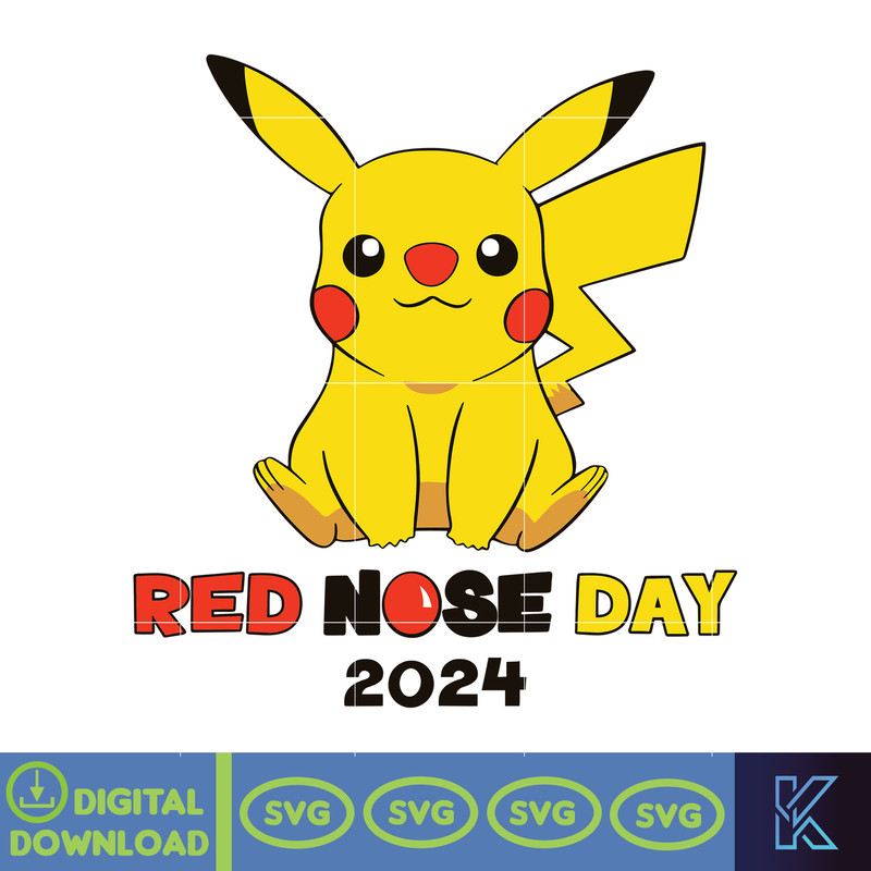 Hot Cartoon Red Nose Day Png, Cute Red Nose Cartoon Png, Funny Red Nose Png, Instant Download.jpg
