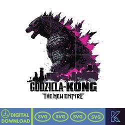 Godzilla X Kong The New Empire 2024 Svg, Godzilla X Kong Svg, Godzilla Movie Svg, Godzilla Movie 2024 Svg
