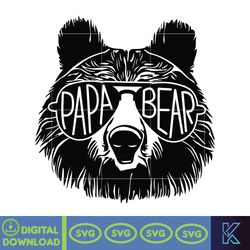 Papa Bear Svg, Papa Bear Set, Papa Bear Baby Bear Svg, Fathers Day Svg, Bear Family Svg, New Dad Gift, Baby Shower Gift