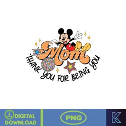 Mom Thank You For Being You Png, Mouse Mama Png, Mickey Mom Club Png, Retro Cartoon Movie Mama Png, Instant Download