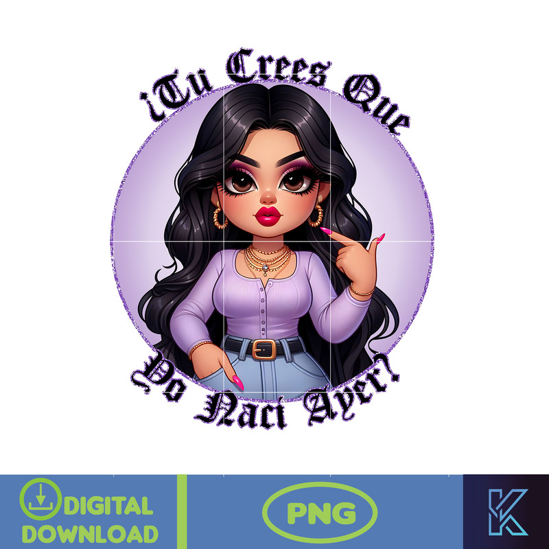 Latina Mom Sayings Png, Chibi Style Latina Mother's Day Png, Te Lo Digo Por Tu Bien, Chicano Mom, Instant Download.jpg