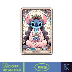The Mom Funny Tarot Card Png, Gift For Mother Sublimation Design, The Cat Lady Cartoon Png, Instant Download