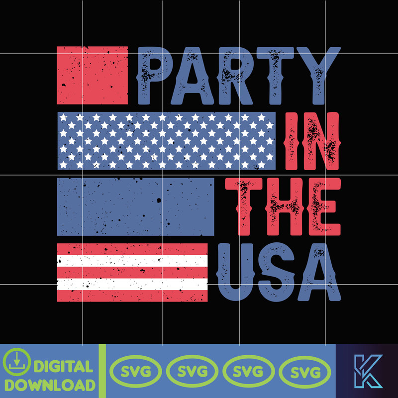 Party In The Usa America Svg, God Bless America Svg, Independence Day Svg, Instant Download.jpg
