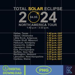 2024 Total Solar Eclipse April 8 Path Of The Eclipse Png, Total Solar Eclipse 2024 Png, Solar Eclipse Png