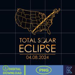 2024 Total Solar Eclipse April 8 Path Of The Eclipse Png, Total Solar Eclipse 2024 Png, Solar Eclipse Png.