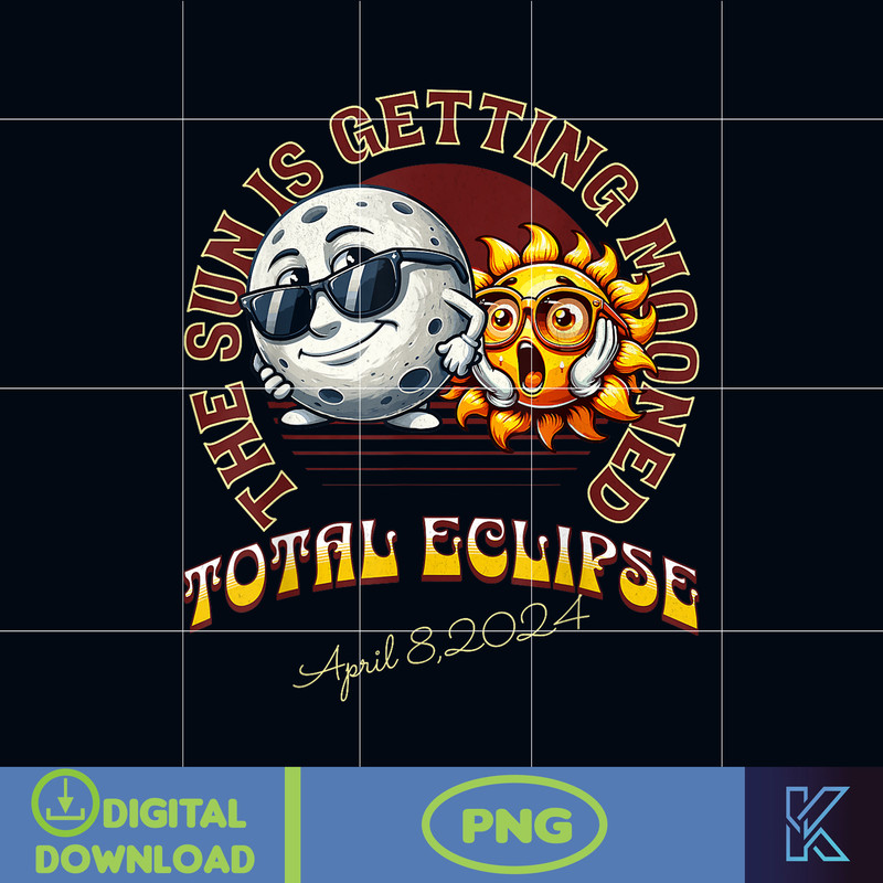 Total Solar Eclipse Chase 2024 Sun is Getting Mooned Png, Total Solar Eclipse April 8th 2024 Png, Solar Eclipse Png, Instant Download.jpg