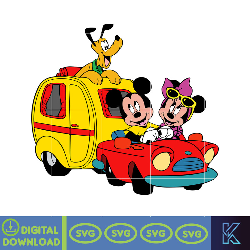 Mickey Minnie Car Png, Mickey Summer Svg, Summer Svg, Summer Time Svg, Mickey Friends Svg, Mickey Donald Summer Svg, Instant Download.jpg