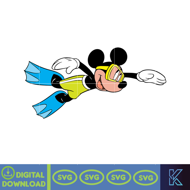 Mickey Swimming Png, Mickey Summer Svg, Summer Svg, Summer Time Svg, Mickey Friends Svg, Mickey Donald Summer Svg, Instant Download.jpg