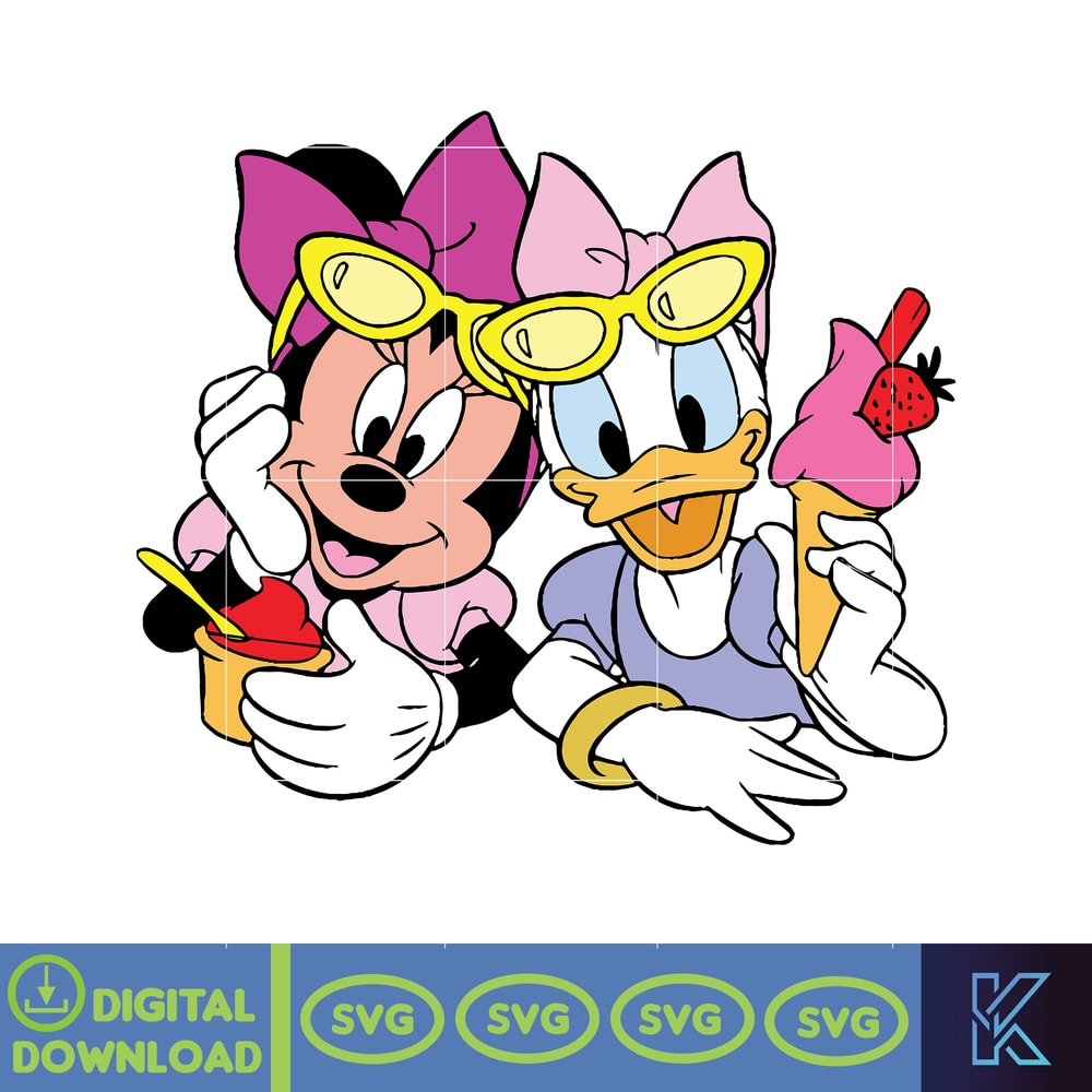 Minnie Daisy Icecream Png, Mickey Summer Svg, Summer Svg, Summer Time Svg, Mickey Friends Svg, Mickey Donald Summer Svg, Instant Download (1).jpg