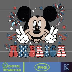 Mickey 4th of July Png, Mickey Sublimation, Fourth of July Sublimation, 4th Of July Png, America Png, Sublimation.