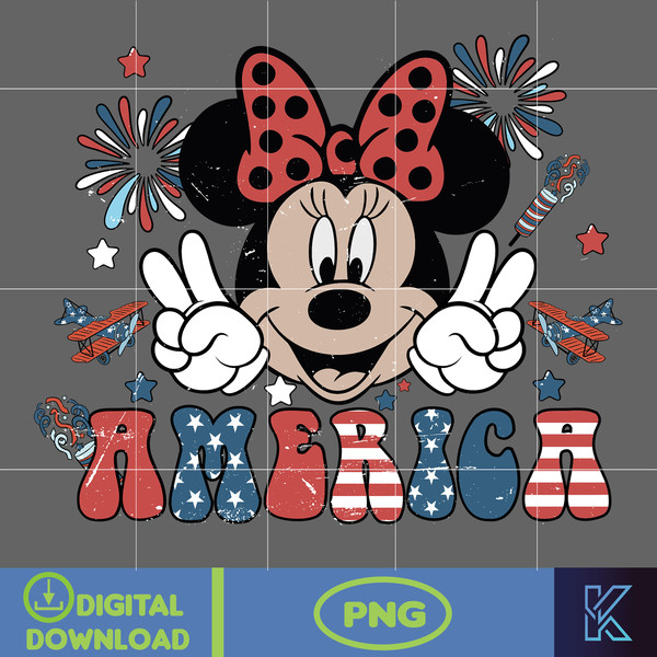 Minnie America 4th of July Svg, Mickey Sublimation, Fourth of July Sublimation, 4th Of July Svg, America Svg Sublimation, Instant Download.jpg