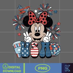 Minnie Usa 4th of July Png, Mickey Sublimation, Fourth of July Sublimation, 4th Of July Png, America Png