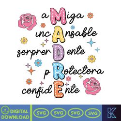 Spanish Mothers Day Svg, Retro Madre Png Sublimation, Groovy Mama Svg, Mother's Day Svg, Mama Sublimation Svg