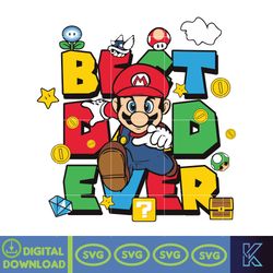 best dad ever super svg, cartoon father day svg, dad design svg, happy father's day svg, gift for dad svg