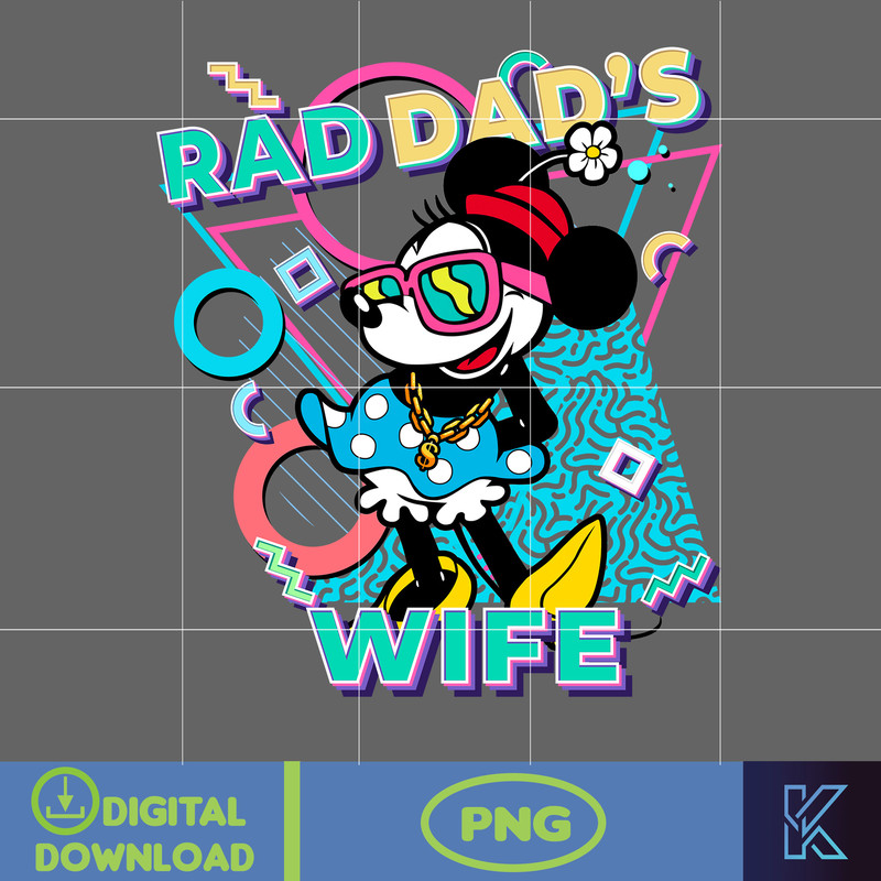 Mouse Rad Dad's Wife Png, Designs Cartoon Rad Dad Png, Father's Day Png Sublimation, Cartoon Dad Png, Clipart, Instant Download.jpg