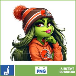 Girl Grinch Football PNG, American Football PNG, Football Mascot Png,Team Football High Quality Png, Football Shirt (11)