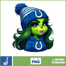 Girl Grinch Football PNG, American Football PNG, Football Mascot Png,Team Football High Quality Png, Football Shirt (6)
