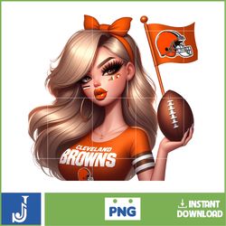 Teams Football Designs, Teams Football Fan Girl Designs, Instant Download (5)