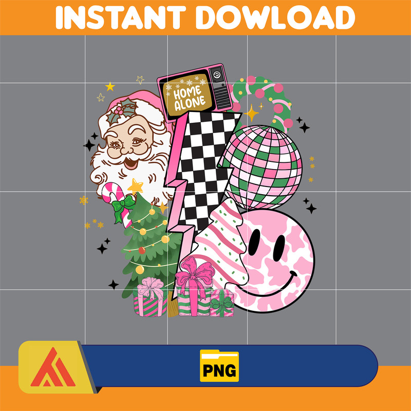 CUSTOM Pink Santa Sack Cartoon Funny Christmas Png, Xmas Tote Bag Png, Pink Christmas Png, Santa Claus Png, Add Kids Name Png (101).jpg