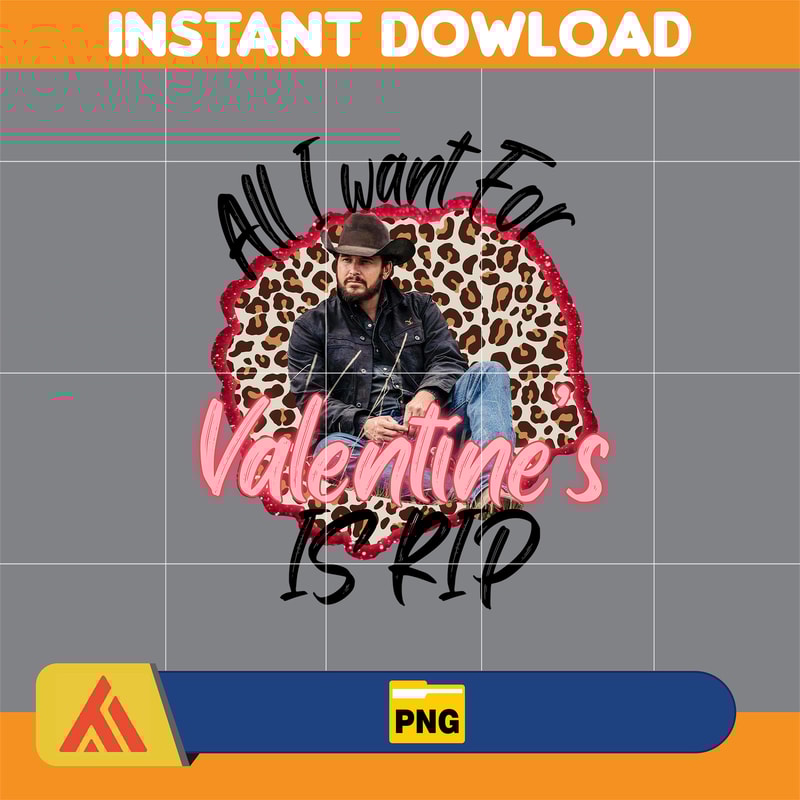Yellowstone Valentines Sublimation Design, Western Valentine Png, Valentine's Day Png, Instant Dowload (18).jpg