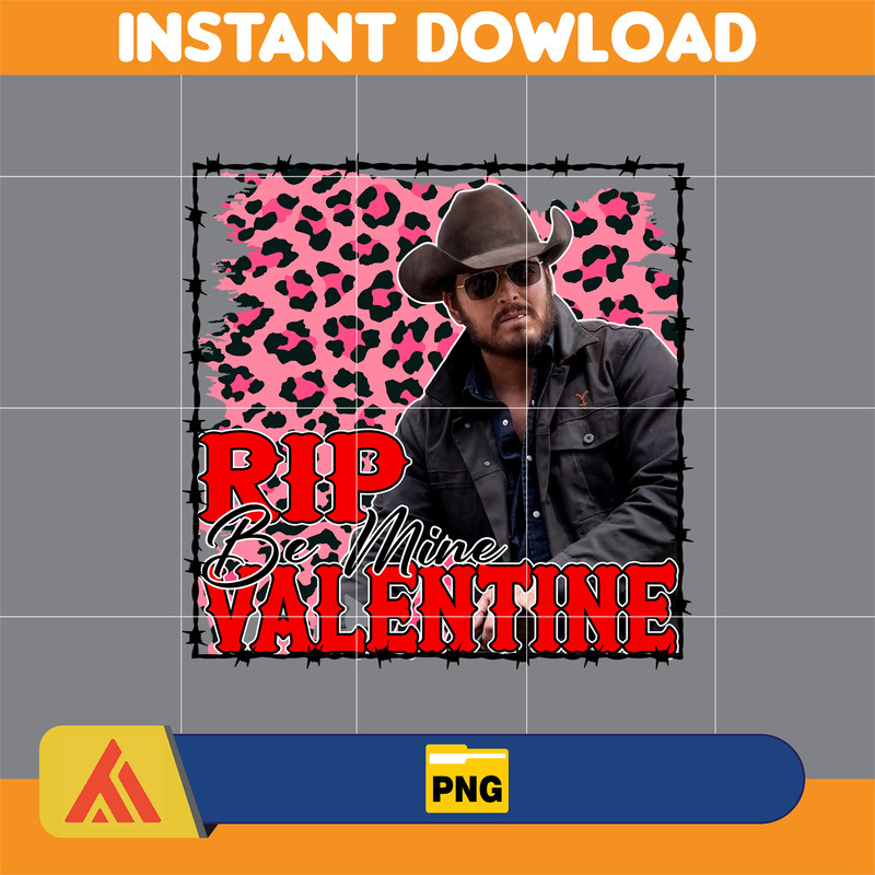 Yellowstone Valentines Sublimation Design, Western Valentine Png, Valentine's Day Png, Instant Dowload (21).jpg
