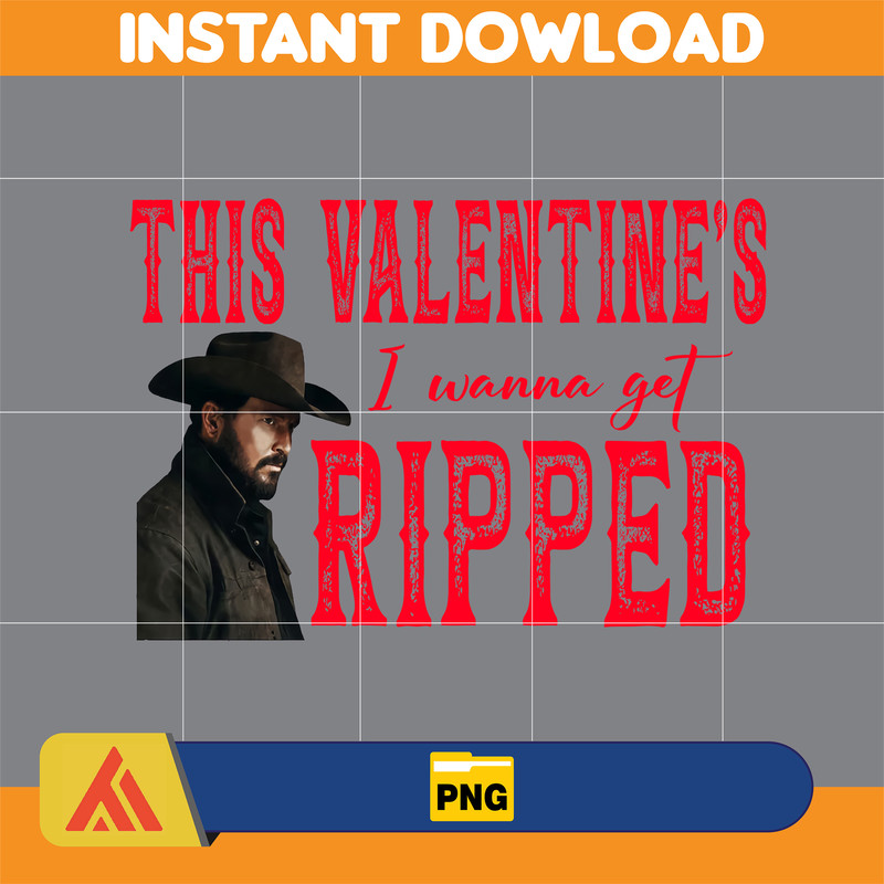 Yellowstone Valentines Sublimation Design, Western Valentine Png, Valentine's Day Png, Instant Dowload (28).jpg