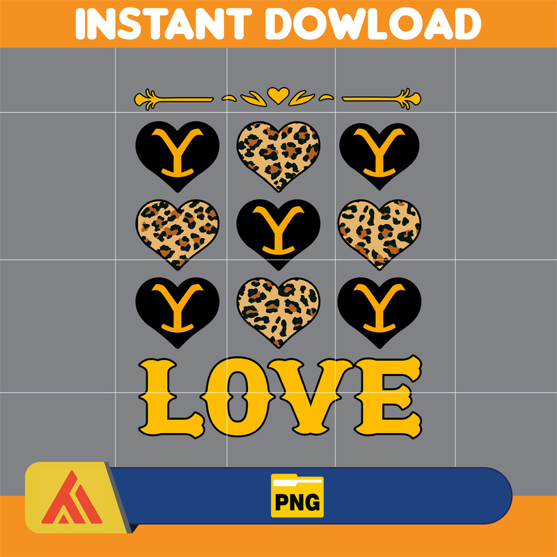 Yellowstone Valentines Sublimation Design, Western Valentine Png, Valentine's Day Png, Instant Dowload (33).jpg