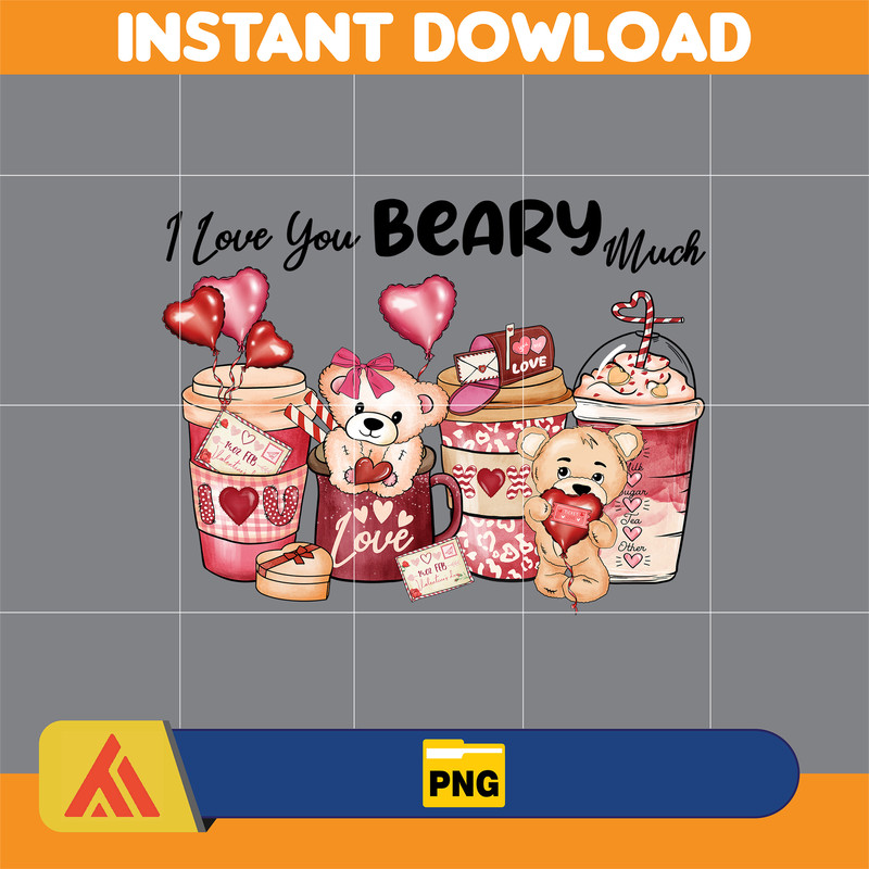 Valentine Coffee Png, Valentine Coffee Png, Valentine Drinks Png, Latte Drink Png, XOXO Png, Coffee Lover, Valentine Sublimation (13).jpg