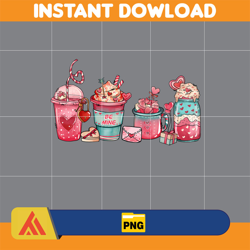Valentine Coffee Png, Valentine Coffee Png, Valentine Drinks Png, Latte Drink Png, XOXO Png, Coffee Lover, Valentine Sublimation (6).jpg