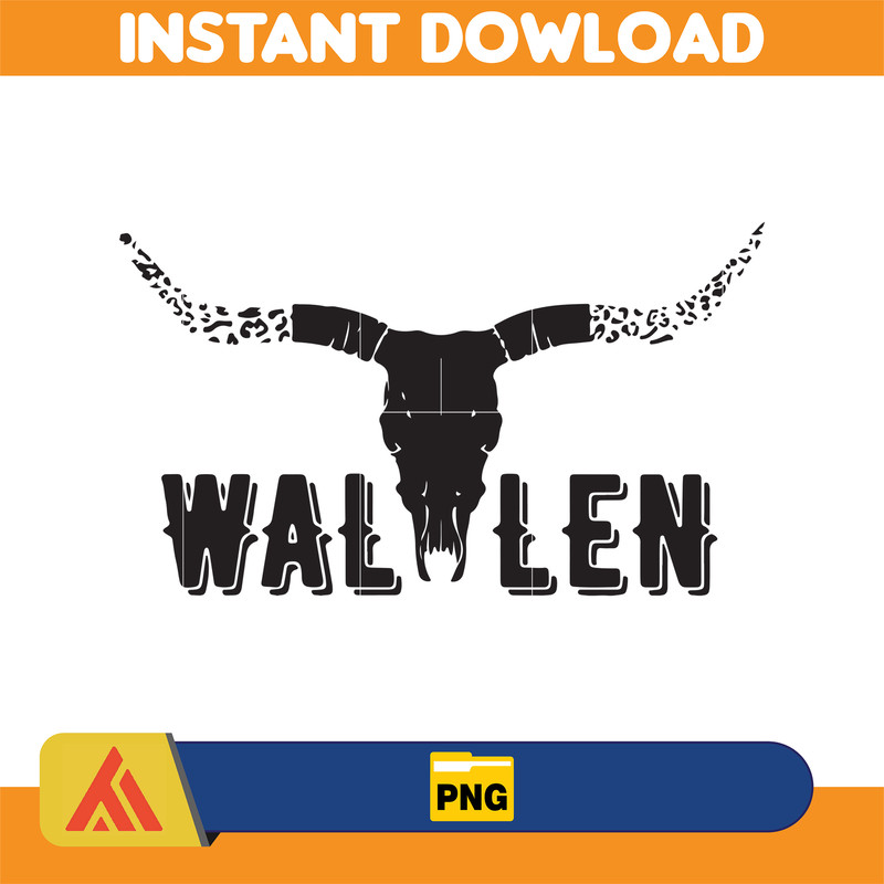 Country Western Png, Country Music Png, Retro Bull Skull Png, Wallen Bull Skull Png, Cowboy Design, Png Files High Quality (15).jpg
