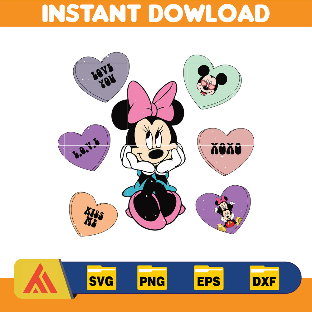Designs Cartoon Valentine Svg, Be My Valentine Svg, Mouse And Friend Character Movie Svg (28).jpg