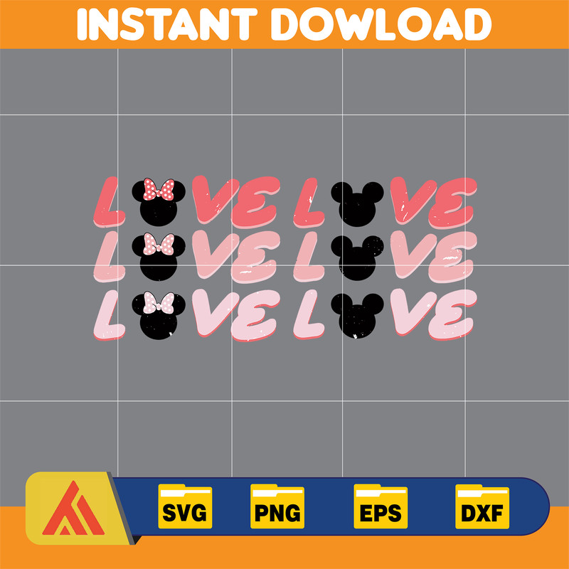 Designs Cartoon Valentine Svg, Be My Valentine Svg, Mouse And Friend Character Movie Svg (32).jpg