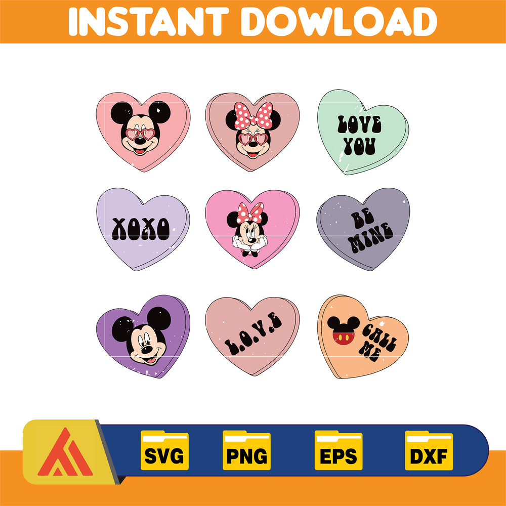 Designs Cartoon Valentine Svg, Be My Valentine Svg, Mouse And Friend Character Movie Svg (38).jpg