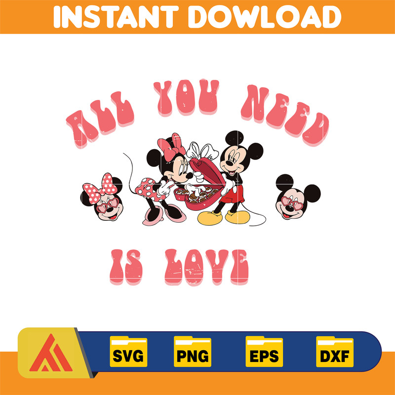 Designs Cartoon Valentine Svg, Be My Valentine Svg, Mouse And Friend Character Movie Svg (55).jpg