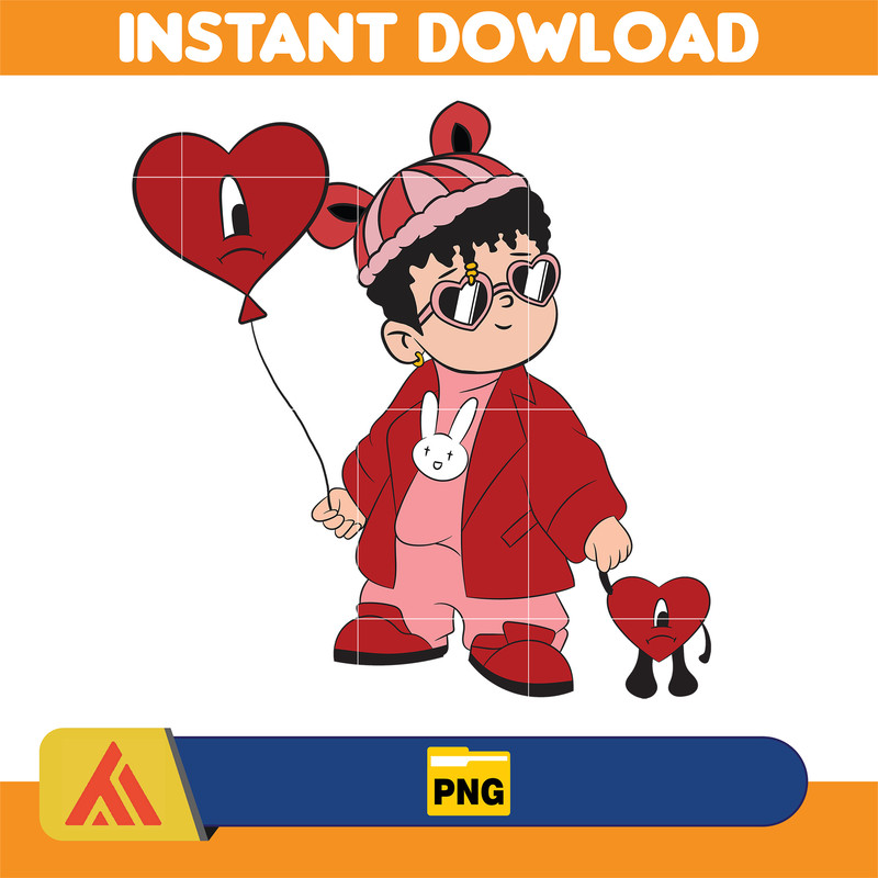 Bad Bunny Valentines Day Png, Benito Png, Un Valentina Sin Ti, Bad Bunny Png, Cricut Png, Valentine's Day Png (11).jpg