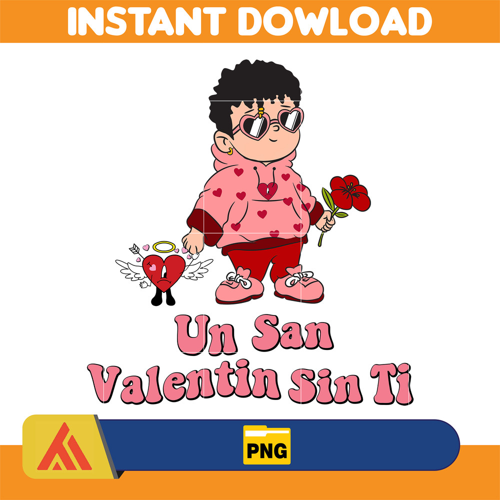 Bad Bunny Valentines Day Png, Benito Png, Un Valentina Sin Ti, Bad Bunny Png, Cricut Png, Valentine's Day Png (17).jpg