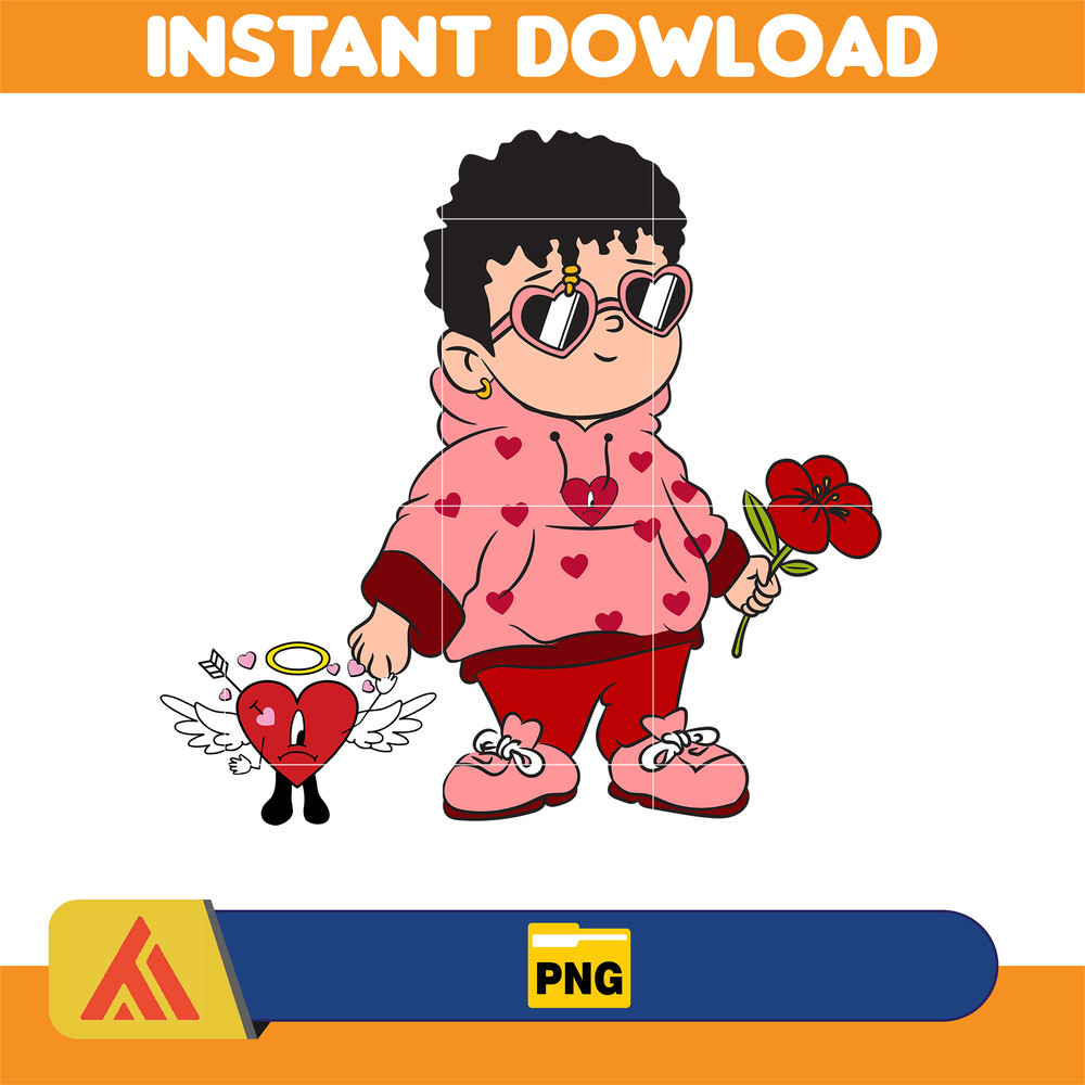 Bad Bunny Valentines Day Png, Benito Png, Un Valentina Sin Ti, Bad Bunny Png, Cricut Png, Valentine's Day Png (18).jpg