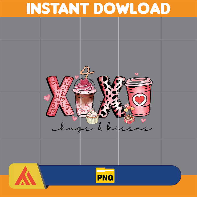 Valentine Coffee Png, Valentine Coffee Png, Valentine Drinks Png, Latte Drink Png, XOXO Png, Coffee Lover, Valentine Digital Download (10).jpg