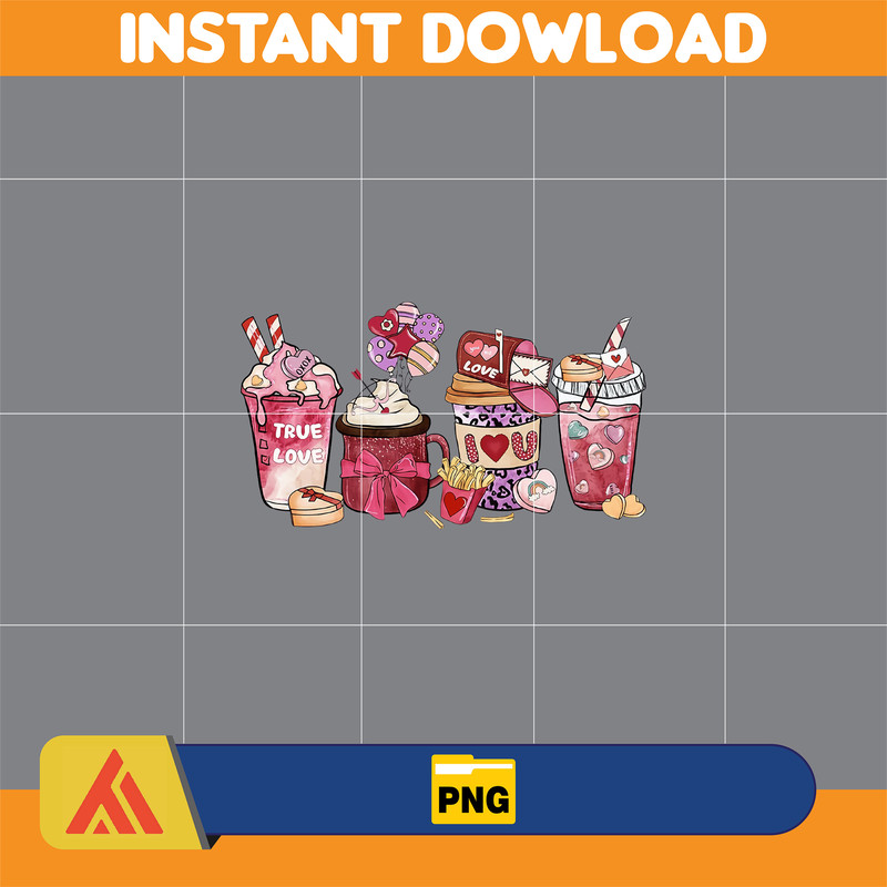 Valentine Coffee Png, Valentine Coffee Png, Valentine Drinks Png, Latte Drink Png, XOXO Png, Coffee Lover, Valentine Digital Download (6).jpg