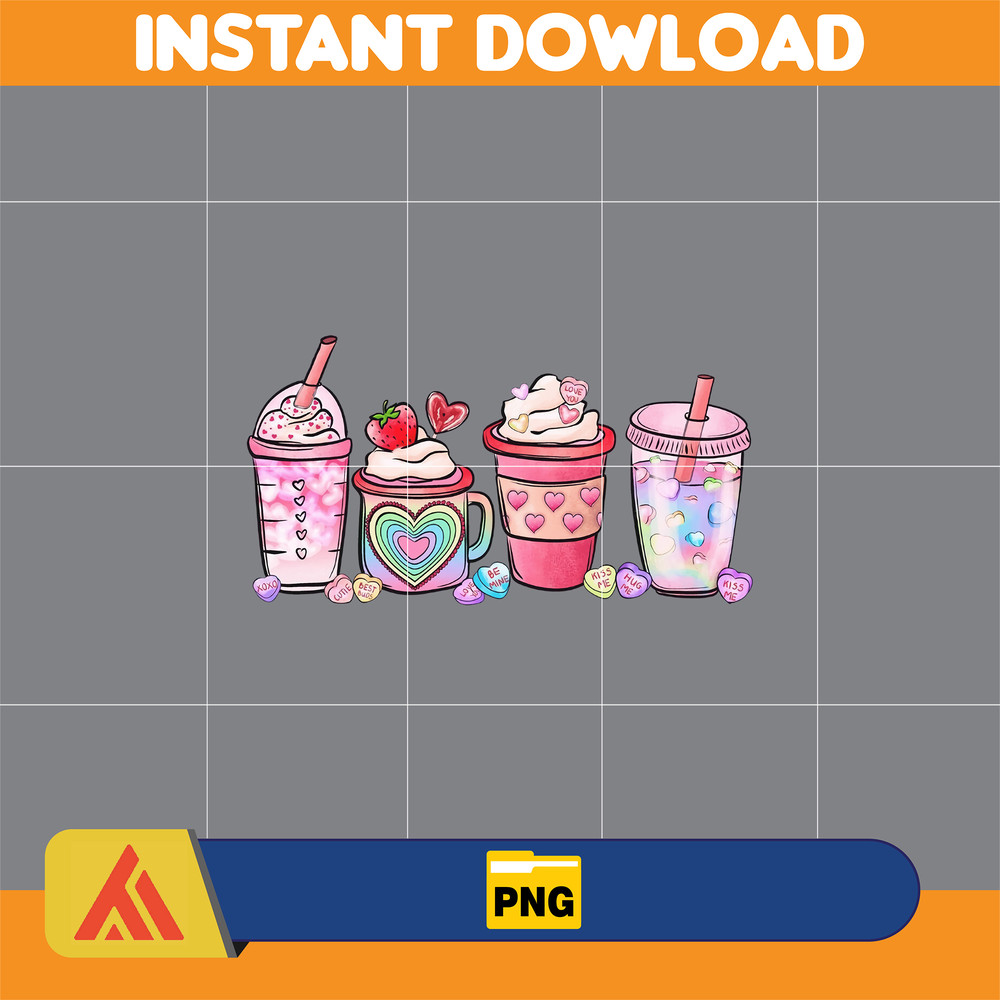 Valentine Coffee Png, Valentine Coffee Png, Valentine Drinks Png, Latte Drink Png, XOXO Png, Coffee Lover, Valentine Digital Download (8).jpg