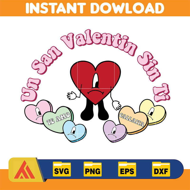 Bad Bunny Valentines Day Svg, Benito Svg, Un Valentina Sin Ti, Bad Bunny Svg, Cricut Svg, Valentine's Day (18).jpg